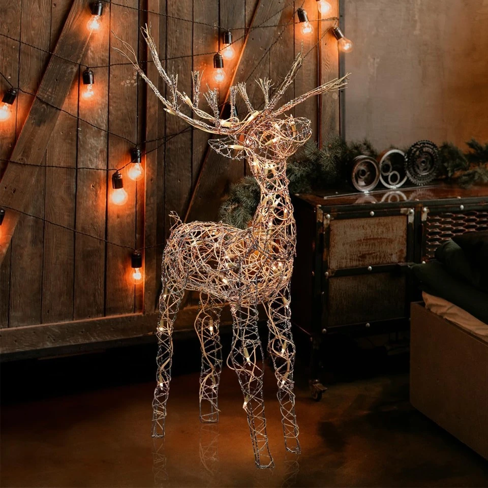 Rattan Light Up Reindeer